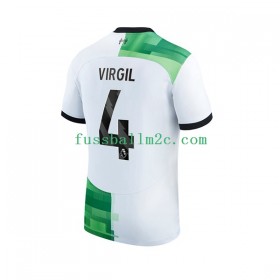 Fußballtrikots Liverpool Virgil van Dijk 4 Auswärts Trikotsatz 2023-2024
